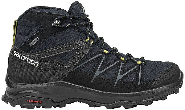 Bota Salomon Daintree Mid GTX Masculina - Pt/Az