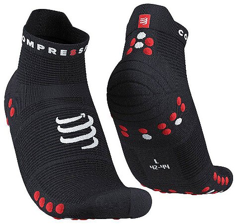 Meia Compressport Run V4.0 cano curto - Preta