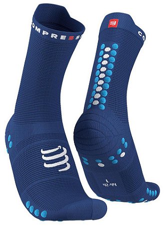 Meia Compressport RUN V4.0 cano médio - Azul