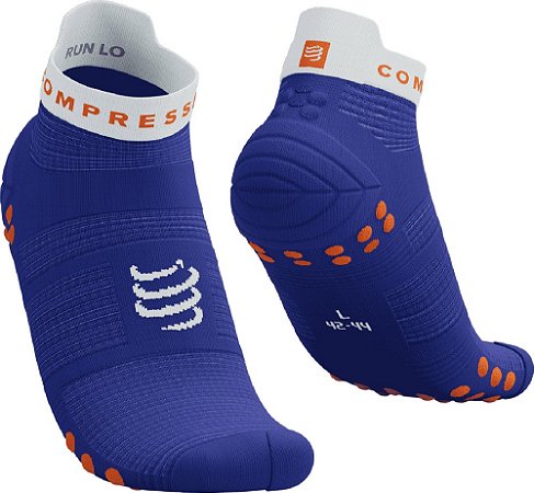 Meia Compressport Run V4.0 cano curto - Az/Br