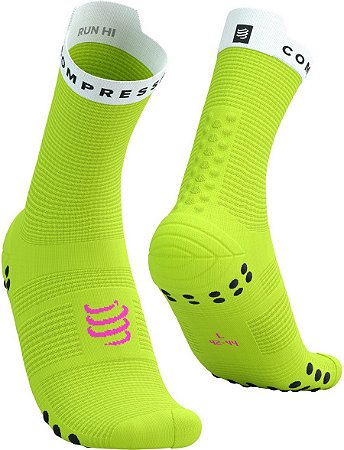 Meia Compressport Run V4.0 cano médio - Am/Fl