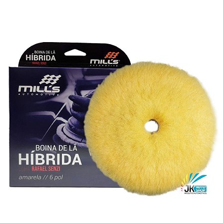 BOINA DE LÃ HÍBRIDA AMARELA 6" C/ ESPUMA BRANCA LINHA RAFAEL SENZI - MILLS