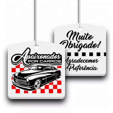 AROMATIZANTE AUTOMOTIVO ESTAMPA CARRO CORES VÁRIADAS C/ 50 UNIDADES