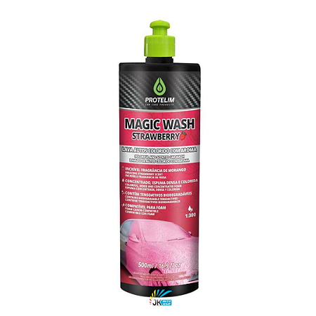 Shampoo Magic Wash Strawberry Automotivo 1:300 500ml Protelim