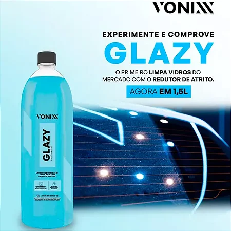 GLAZY VONIXX 1,5L - LIMPADOR DE VIDROS 4 EM 1