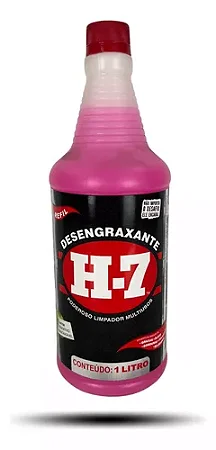 Desengraxante H-7 - 1 Litro - Limpeza Pesada - H7 Original (Sem Gatilho)