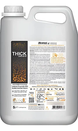 Thick 5 Litros Lava Auto Ph Neutro Super Concentrado Alcance