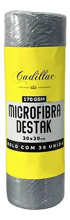 Flanela Rolo Microfibra Limpeza Automotiva 30x30cm Cadillac Cor Cinza-escuro