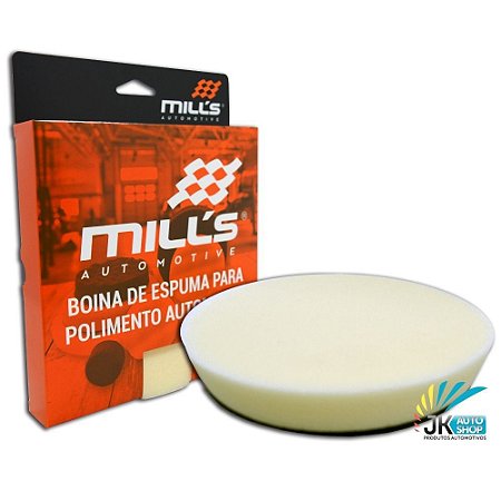 BOINA DE ESPUMA BRANCA SUAVE LISA 6" - MILLS