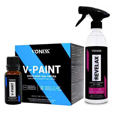 KIT Vitrificação V-PAINT 20ML + REVELAX 500ml- VONIXX