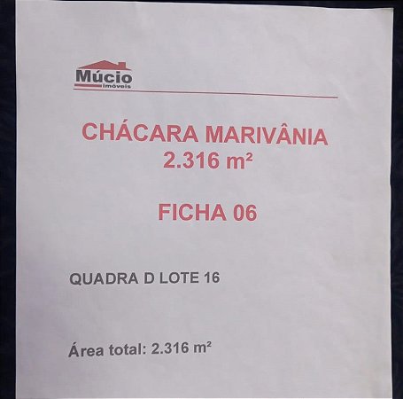 ÁREA -  St. Chácara Marivânia  - 2.316m²