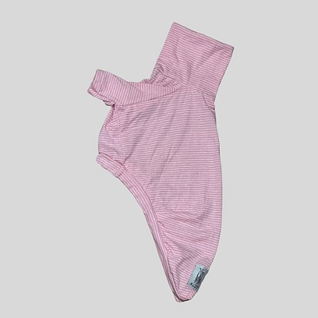CAMISETA DE GALGO ITALIANO ROSA LISTRINHA PE