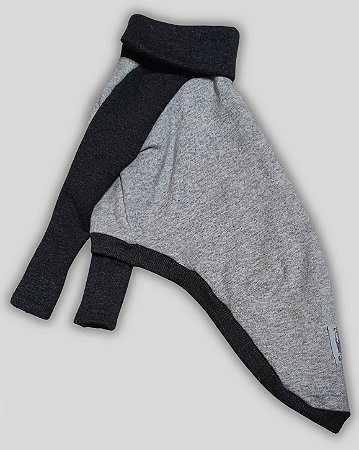 BLUSA DE GALGO HUG CINZA E CHUMBO