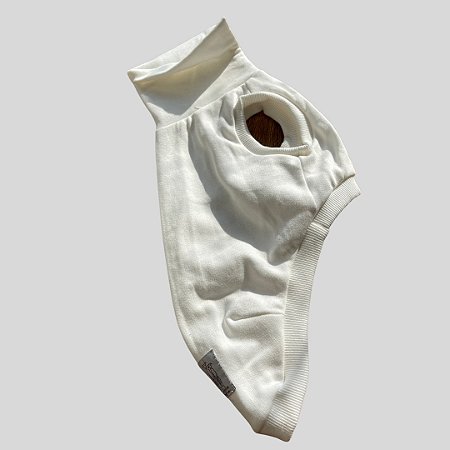 COLETE DE GALGO ITALIANO BRANCO GOLA MEIO ABERTA PE