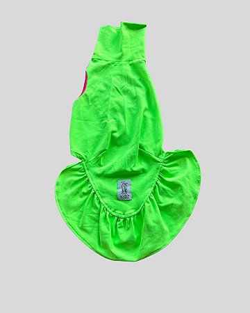 VESTIDO DE GALGO ITALIANO UV VERDE E PINK PE