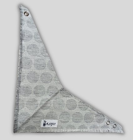 BANDANA DE GALGO LUXE BOLAS CINZA FRANJAS