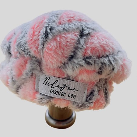 BOINA DE GALGO ITALIANO ROSA E CINZA PE