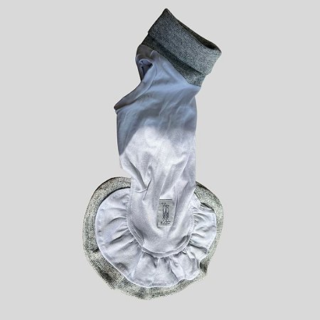 VESTIDO DE GALGO ANO NOVO PRATA GOLA ALTA PE