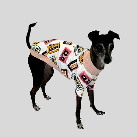 PIJAMA DE GALGO CAMISETA MUSIC- sob encomenda