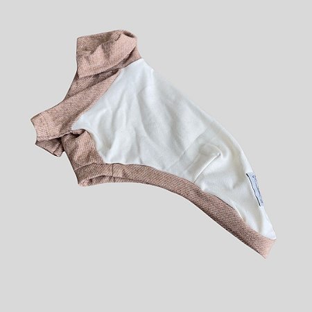 CAMISETA DE GALGO ITALIANO BEGE E MARROM PE