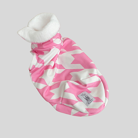 COLETE DE GALGO ITALIANO NEO ROSA E BRANCO DF PE