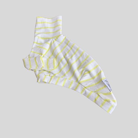 CACHARREL DE GALGO ITALIANO COTTON BRANCO LISTRA AMARELO PE