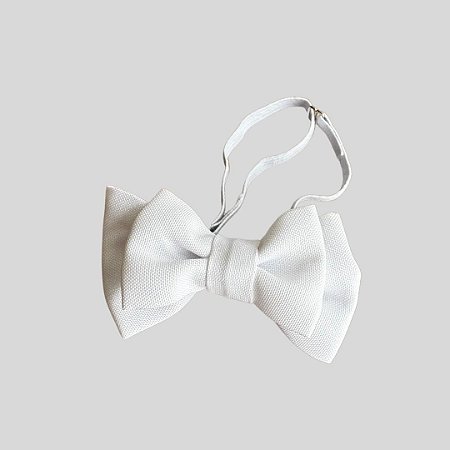 GRAVATA DE GALGO BORBOLETA DUPLA BRANCO PE