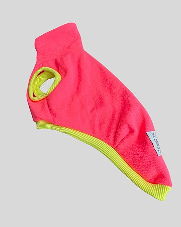 COLETE DE GALGO HUG ROSA NEON E AMARELO NEON PE