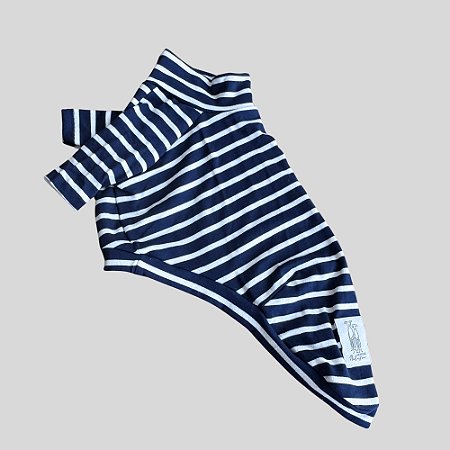 CAMISETA DE GALGO VISC LINE MARINHO E BRANCO