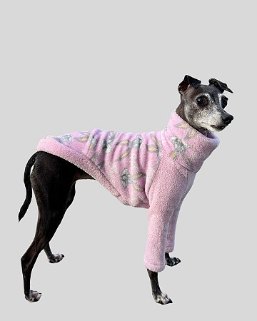 PIJAMA DE GALGO BLUSA PERNALONGA ROSA - sob encomenda