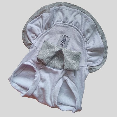VESTIDO DE GALGO ANO NOVO BRANCO PRATINHA