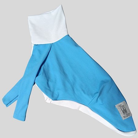 CACHARREL DE GALGO UV AZUL CLARO E BRANCO