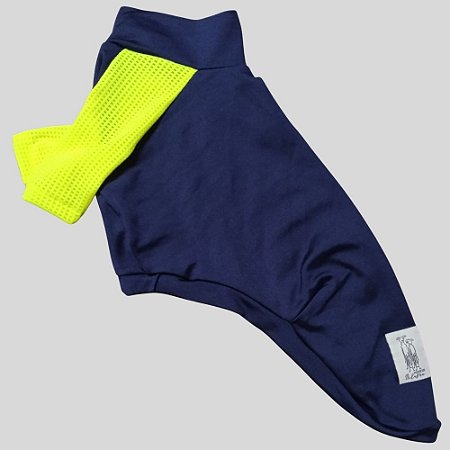 CAMISETA DE GALGO UV MARINHO E DRY YELLOW NEON
