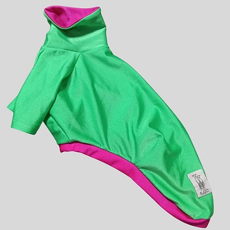 CAMISETA DE GALGO UV POPSTAR VERDE E PINK