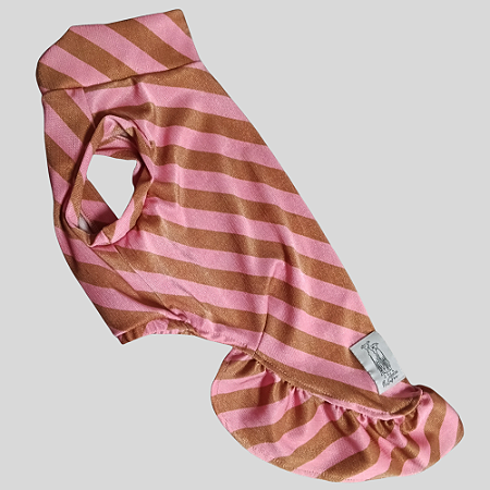 VESTIDO DE GALGO REGATA UV COOL ROSA E MARROM