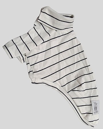 CAMISETA DE GALGO ALGODY POLO LINE WHITE AND BLACK