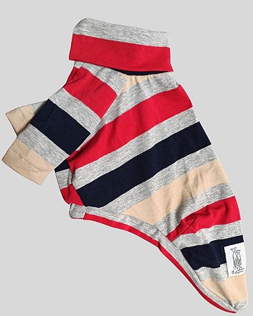 CAMISETA DE GALGO ALGODY POLO COOL MARINHO CINZA VERMELHO E BEGE