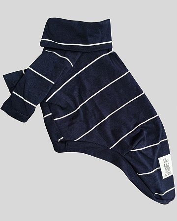 CAMISETA DE GALGO ALGODY POLO MARINHO LINE BRANCO