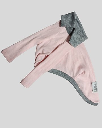 CACHARREL DE GALGO RIB POLO ROSA E CINZA