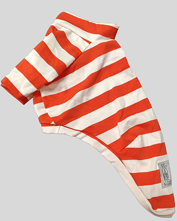 CAMISETA DE GALGO ALGODY COOL LARANJA E BRANCO