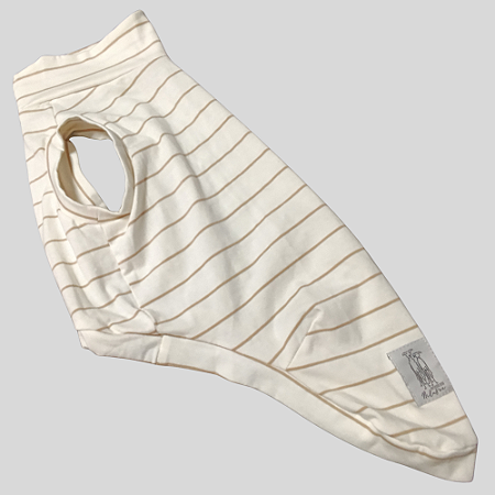 REGATA DE GALGO ALGODY CREME LINE BEGE GOLA BAIXA