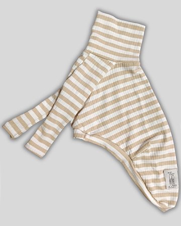 CACHARREL DE GALGO ALGODY CAN LINE BEGE E BRANCO