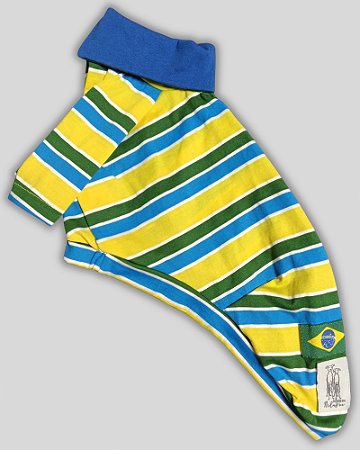 CAMISETA DE GALGO COPA POLO GOLA AZUL