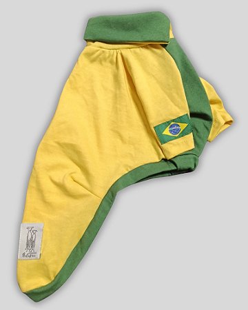 CAMISETA DE GALGO COPA POLO VERDE E AMARELO