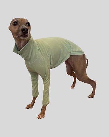PIJAMA DE GALGO CACHARREL LUME VERDE URSO - sob encomenda