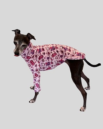 BLUSA DE GALGO FIRENZE ROSA STAMP - sob encomenda
