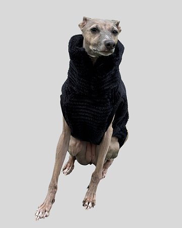COLETE DE GALGO ASPEN PRETO - sob encomenda