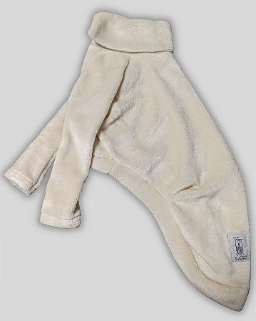 BLUSA DE GALGO BANFF CREME MEIO ABERTA