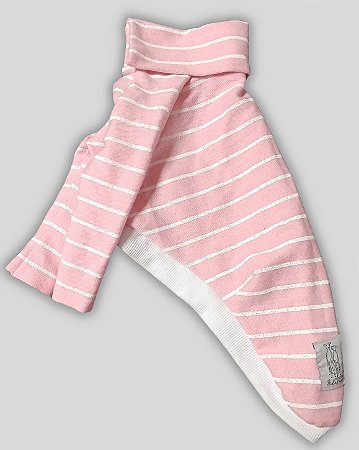 BLUSA DE GALGO CONFY POLO ROSA CLEAN LINE BRANCO