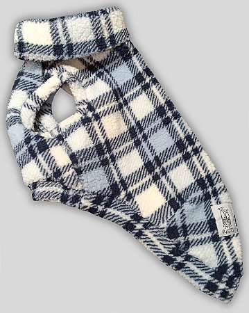 COLETE DE GALGO TUFF XADREZ AZUL